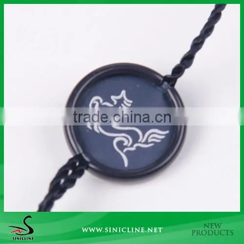 Sinicline Aluminum Garment Seal Tag with High Quality Silk printed Brand Logo