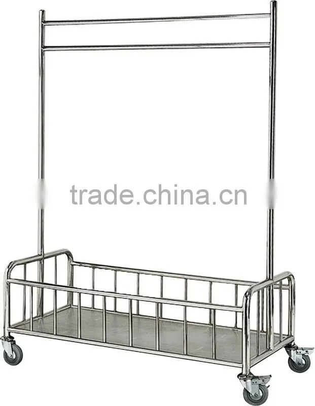 New OEM Fashional Movable Clothes Hanger with wheels for hotels