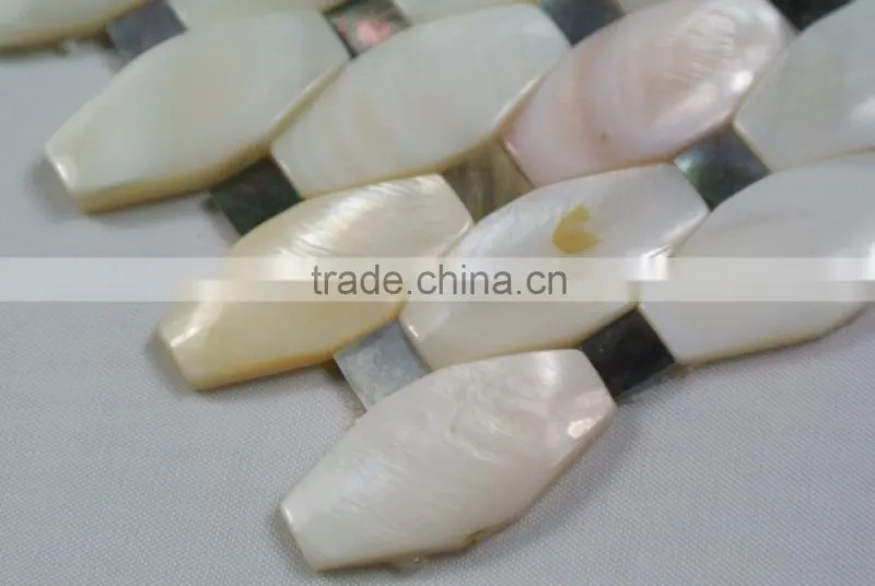 Convex pattern shell mosaic tile,bathroom tile,seamless on mesh