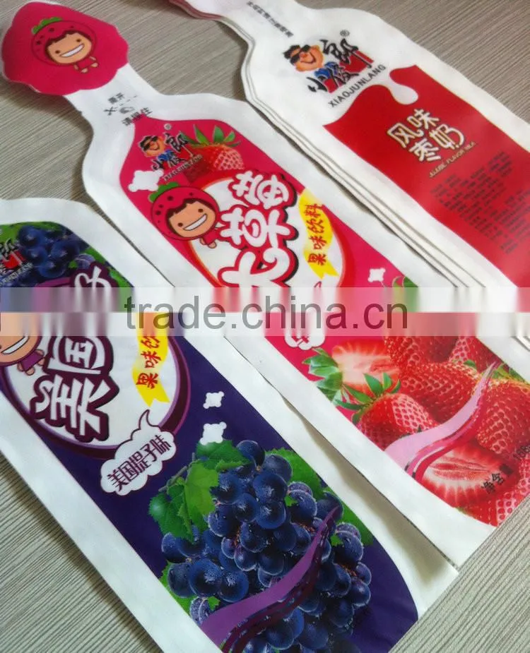 high quality drinking water bag, standing up pouch (with spout), special shape juice packaging bags