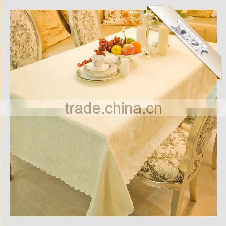 2015 Factory Wholesale and Cheap Ruffled Table Cloth Fabric