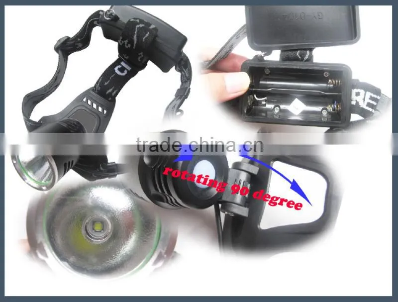 aluminum xml t6 led rechargeable headlight LED headlamp