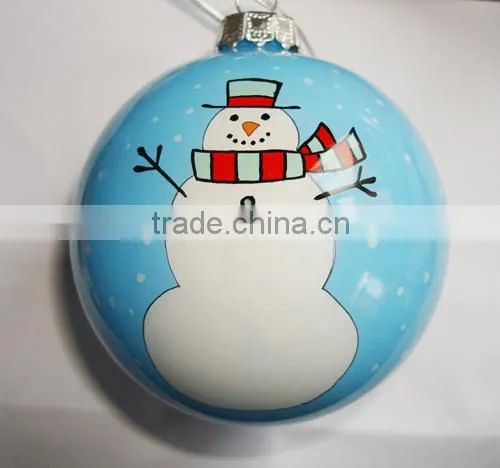inside painted glass ornaments with different style , christmas glass ball