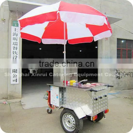 2013 Preferential Price 3 Wheels 1.1M Electric Mobile Small Hot Dog Trailer Cart XR-HD110 A