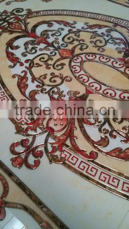 Ink-jet porcelain ceramic carpet tile 60x60x4pcs/6pcs new design
