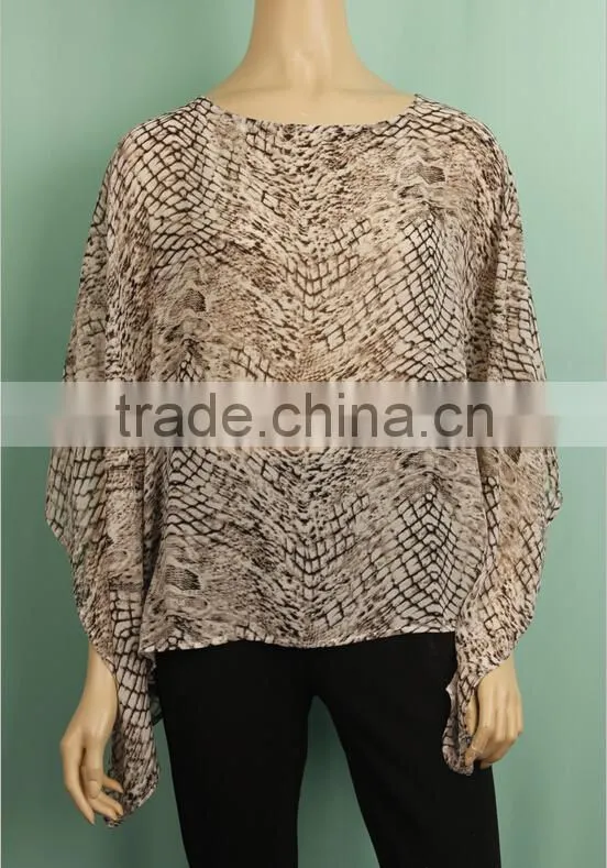 2016 S/S latest design print blouse design for women ladies sexy half sleeve blouse designs YLB2015