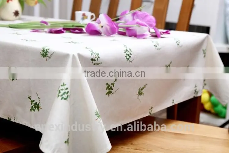 printing waterproof cheap table cloth factory