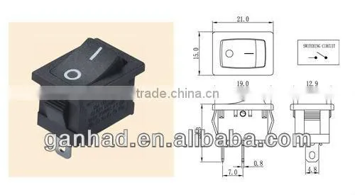 Single Pole rocker switch 16a