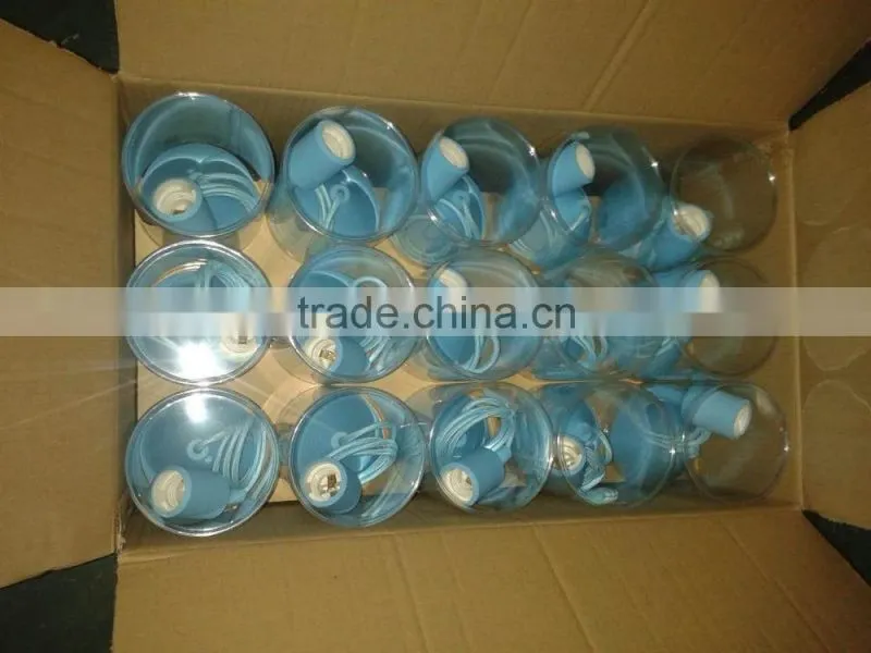 E27 & E26 Energy saving wood pendant lamp core set cord