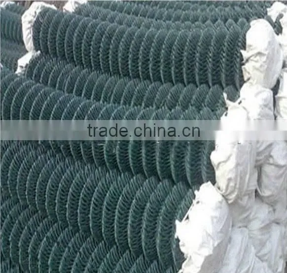 galvanized chain link fence/diamond wire mesh/pvc coated chain link fence