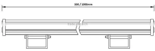 mono color waterproof 12W, 15W, 18W LED Arch Slim narrow beam professional LED wall washer