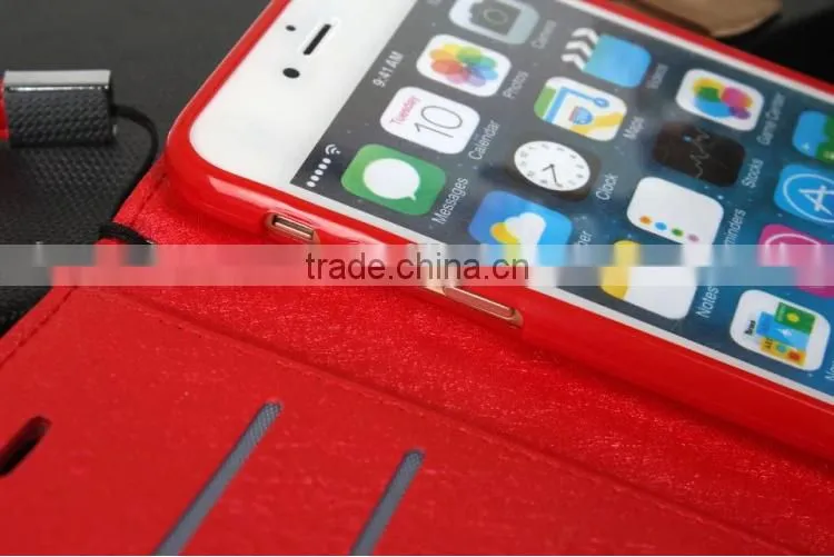 Lovely Lozenge Pattern Leather Case With Card Slot Wallet Case For iPhone 6