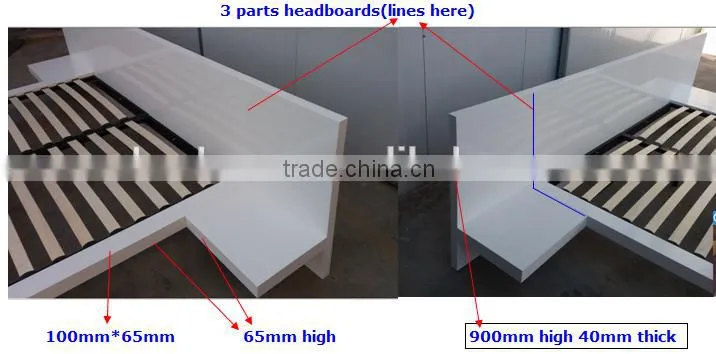 high gloss white bedroom set new design