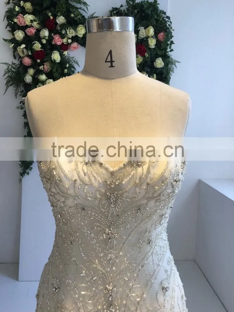 2016 China Dress Manufacturer crystal beads for wedding dress