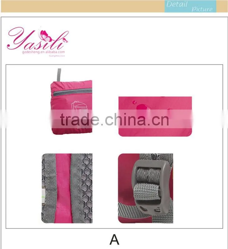 2014 high quality outdoor Nylon bag folding as square pocket