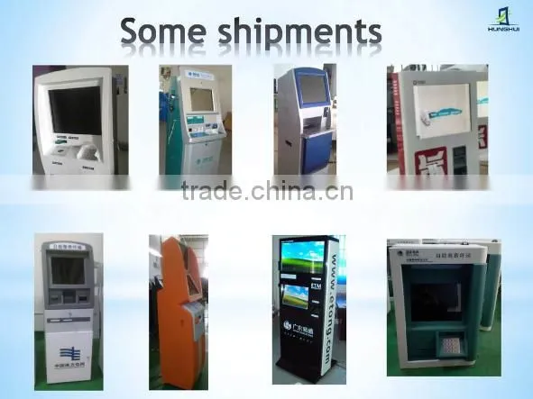 Currency exchange kiosk touch screen kiosk with cash and coin exchange