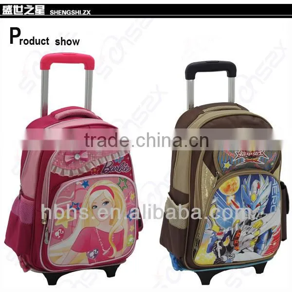 Kids school trolley bag case with wheels