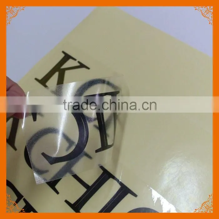 easy peel off alphabet letter sticker