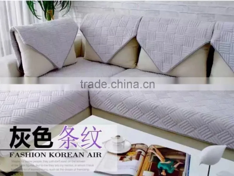 Embroidery microfleece sofa cover