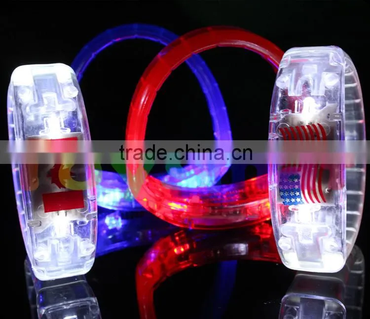led flashing slap bracelet watch