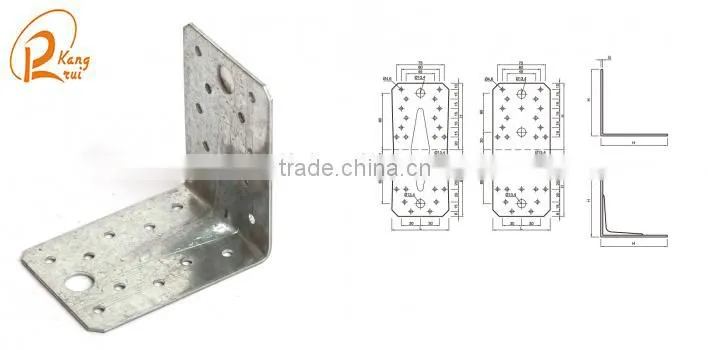 Equal Lengh Angle Bracket for Connection with Timber to Timber