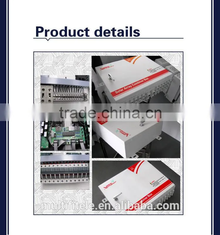 6 string PV Junction Array box Solar DC combiner box