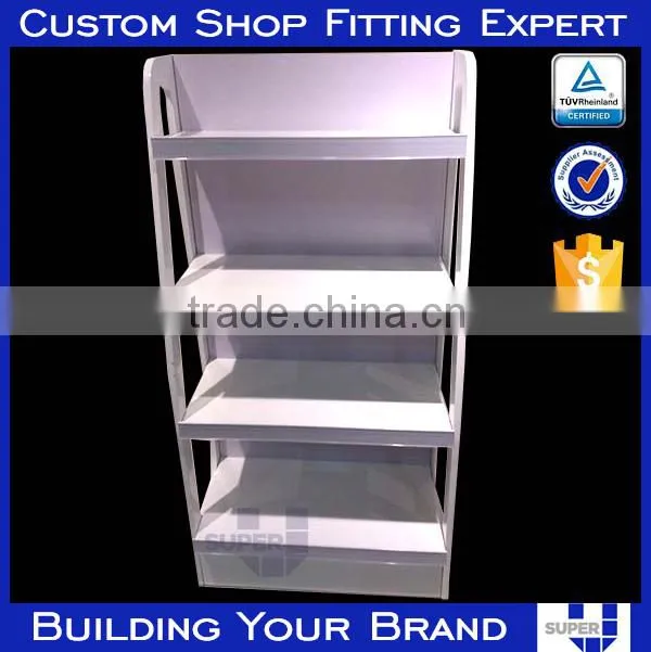 Tailor made White Wooden Display Cabinet With Mdf