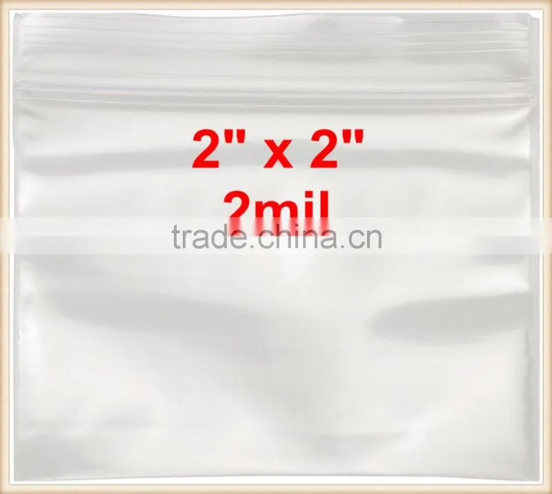 wholesale zlb-17 3" x 4" 4 Mil Clear Zipper Bags, Dispenser Bag Packs of 100