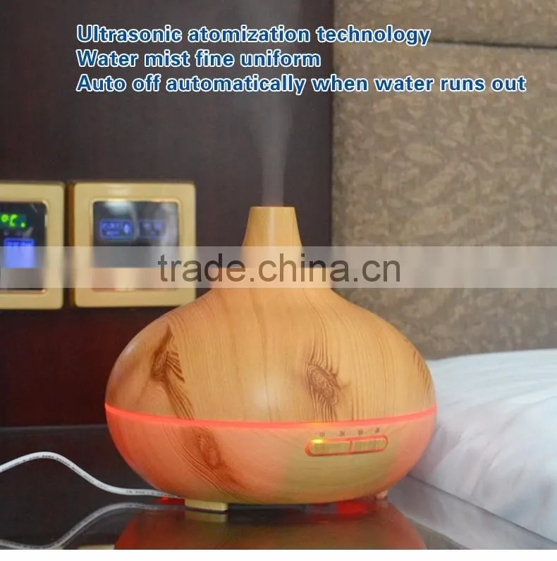 2016 Newest Model Fashion Simple Wood Grain 300 ml Aroma Diffuser Aromatherapy