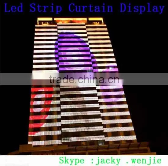 alibaba expresss flexible curtain led display full color outdoor LED strip curtain led cheap high quality