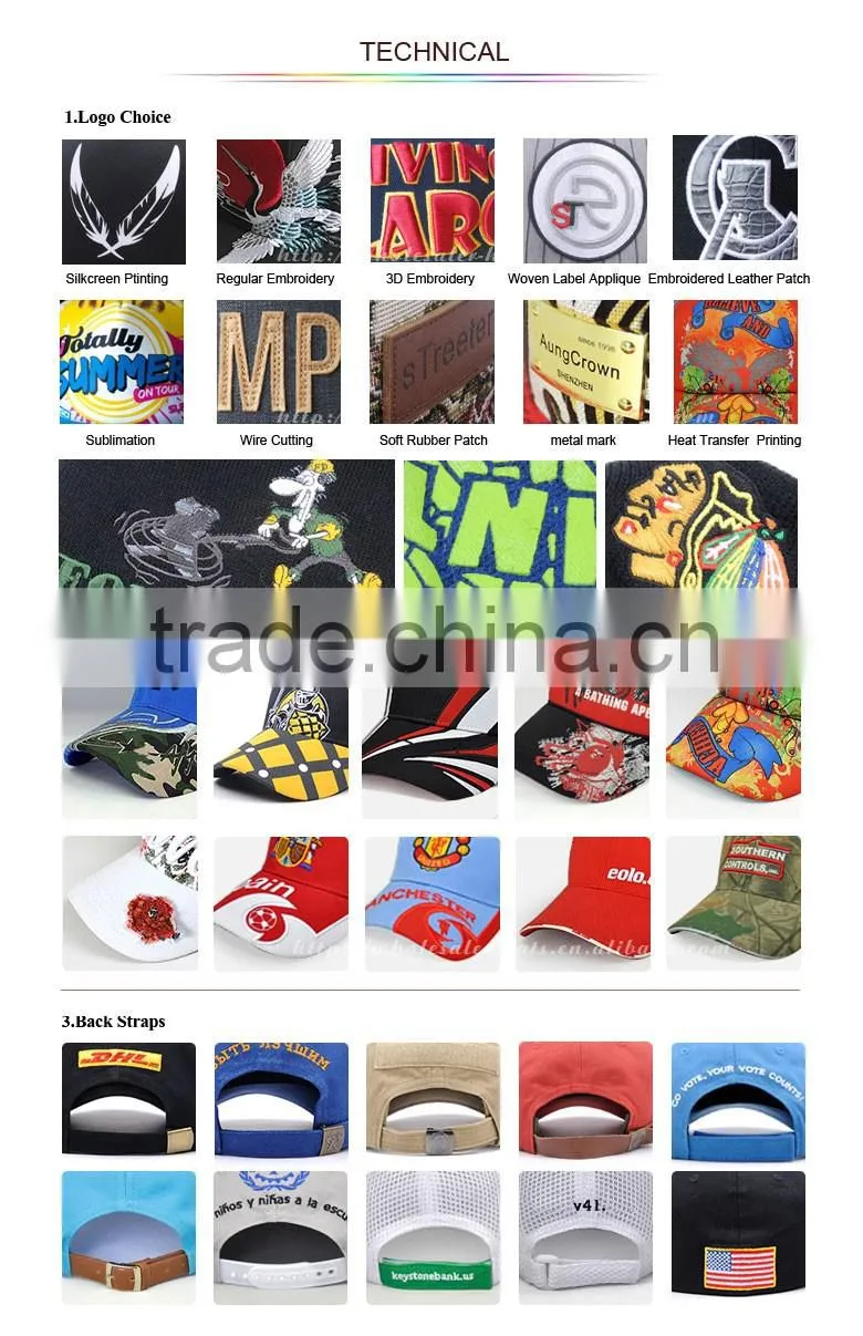 fashion design custom baseball cap material