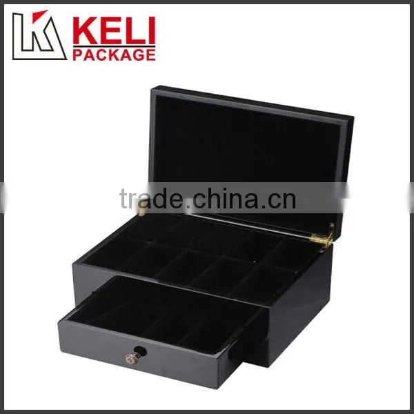 New design sliding door wooden jewelry box