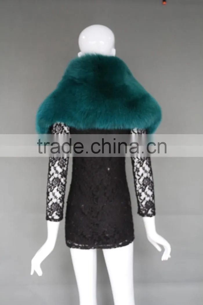 real fur trim / wholesale fox fur trim /detachable fox fur collar