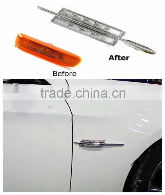 side marker light led side lamp for BMW E46 1998-2001 clear without M logo