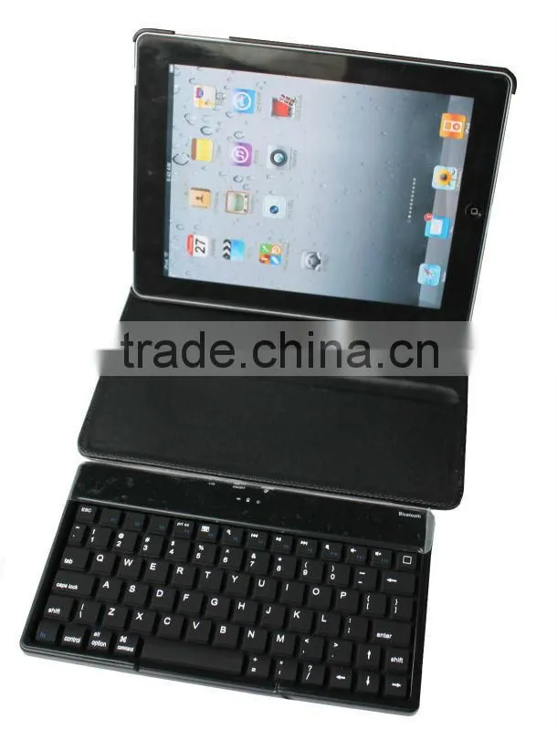2013 Top quality bluetooth Keyboard PU case for ipad 2/3/4