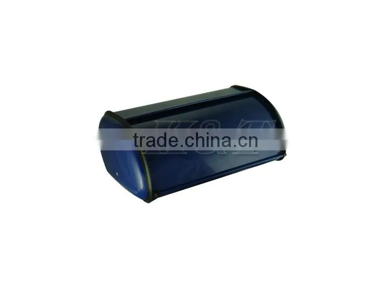 cool design blue color stainless steel bread box
