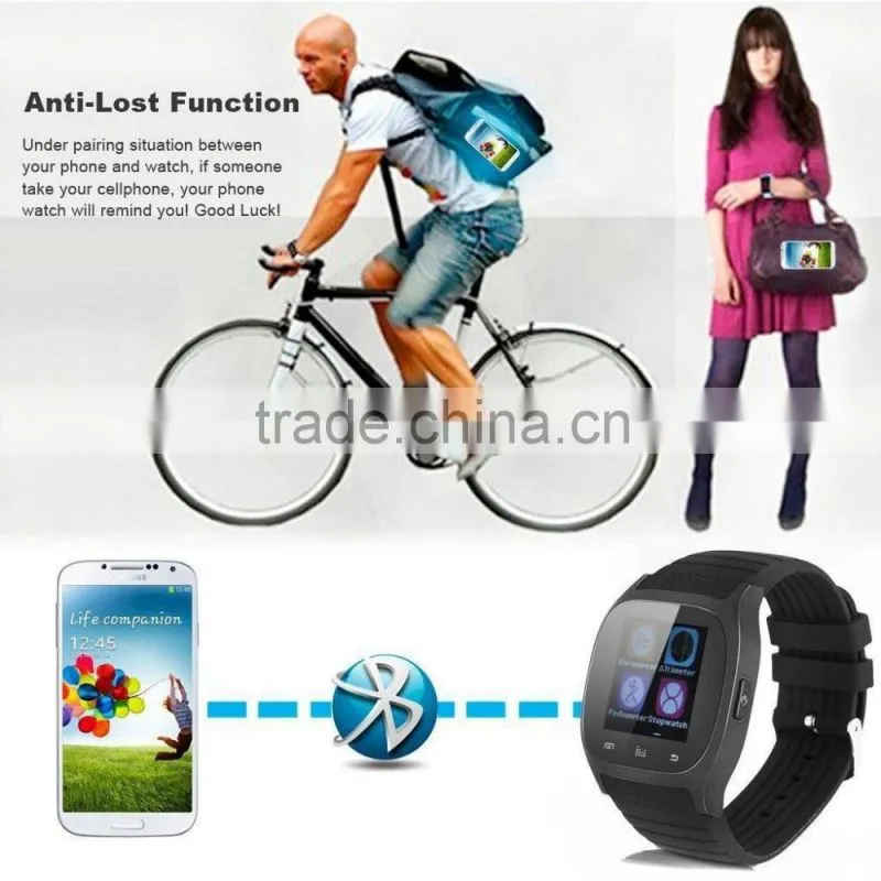 2016 hotselling M26 series bluetooth 3.0 smart watch phone