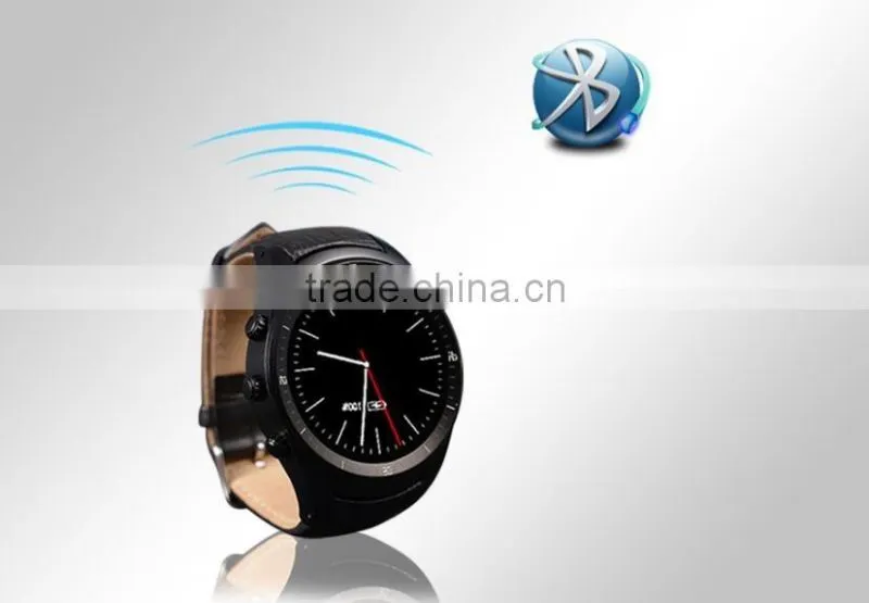 Round Display Android 4.4 smart watch with sim card slot support WIFI GPS Bluetooth