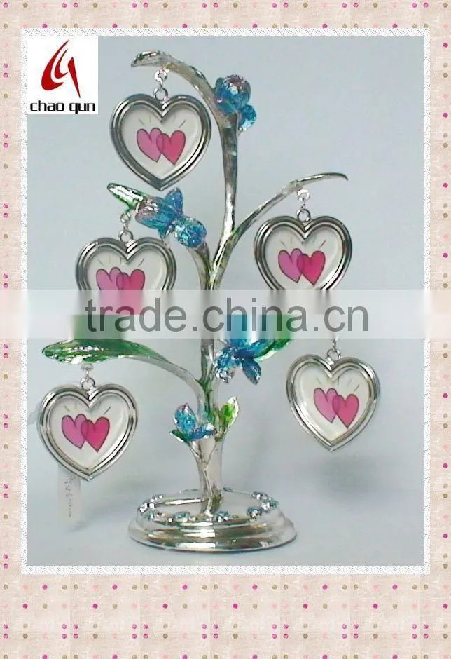 Metal family tree photo frame