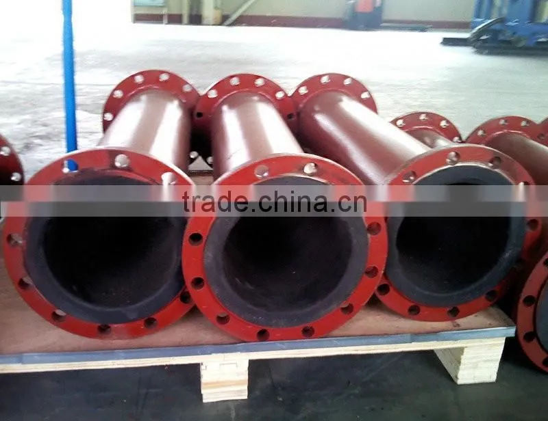 supply anti-wear&impact rubber lining pipe for mining equipment