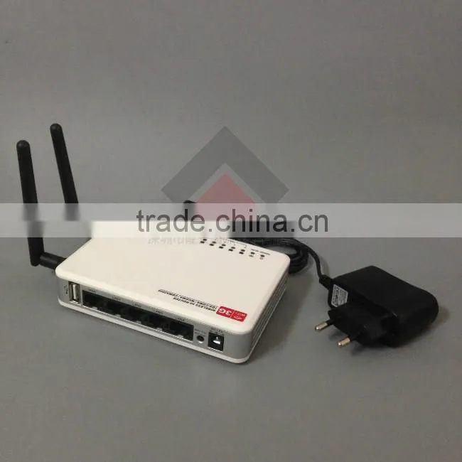 Factory Supply Ralink 3052 300Mbps 3G Wireless Router With 1 WAN Port 4 LAN Port 1 USB Port