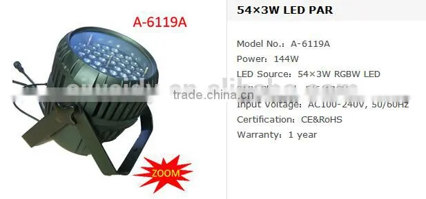 54*3W LED PAR / Waterproof LED Par
