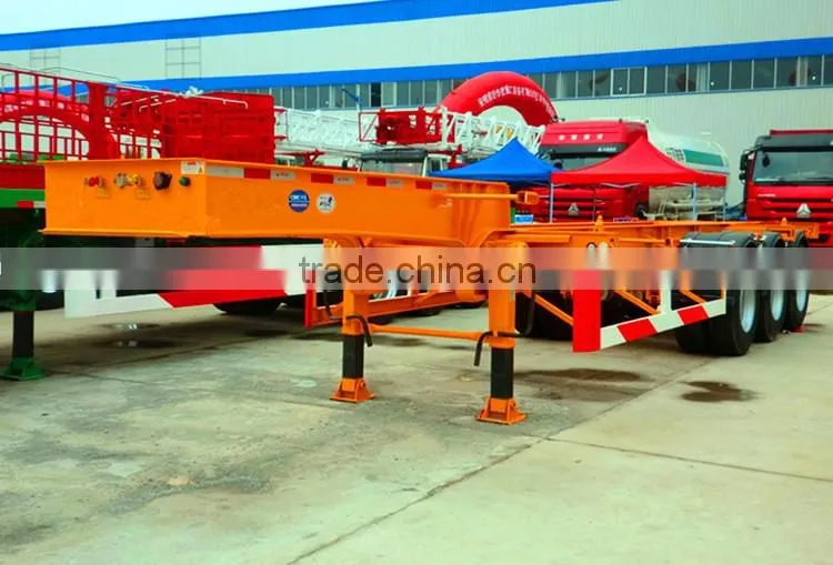 Hot sale 3 axle 50tons 40 ft container skeleton used trailer for UK