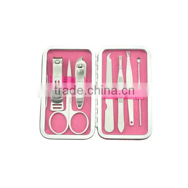 Wholesale high quality nail care kit stainless steel manicure set porable metal manicure kit nail clipper 12pcs/set