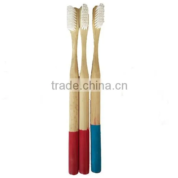 100% Biodegradable wooden adult and kid bamboo toothbrush