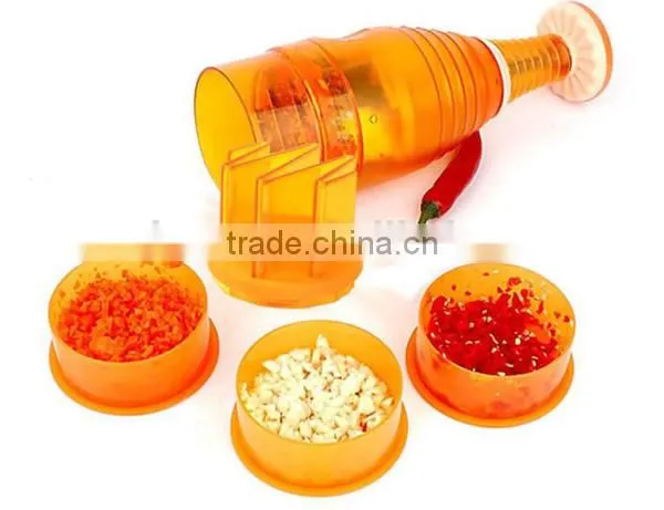 2016 New Orange Plastic Manual Onion Chopper Machine