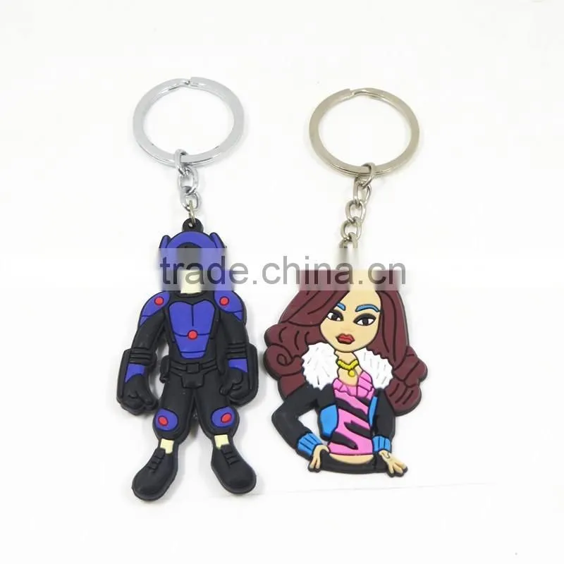 Yiwu Manre pvc keychain manufacturer custom 2d keychain silicone/ rubber key ring