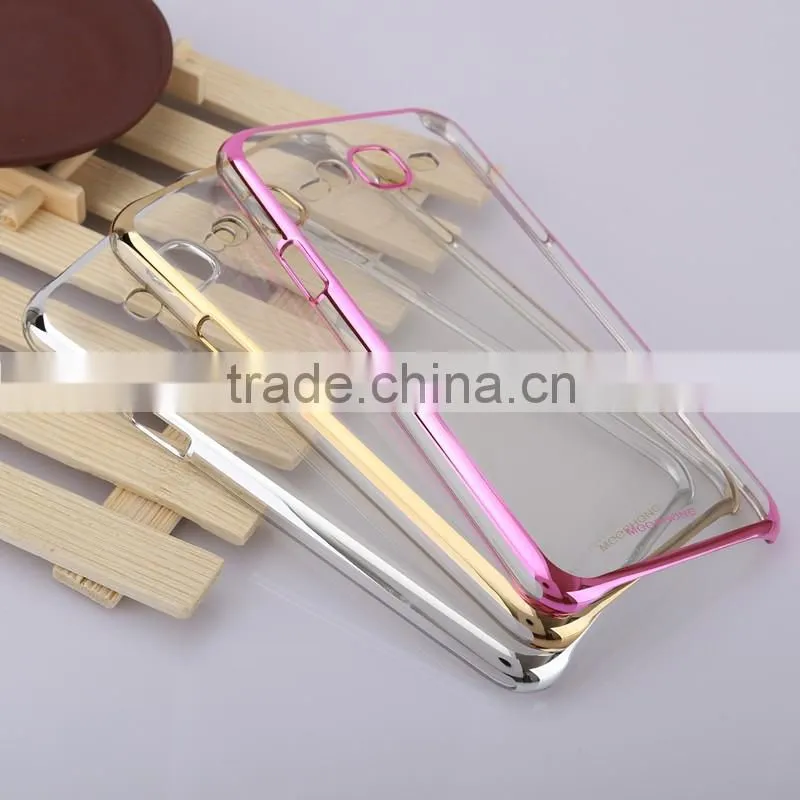 Ultra Thin Electroplating Transparent Soft TPU Phone Back Cover for Samsung Galaxy j7