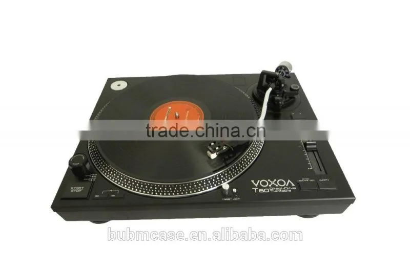 VOXOA T60 high torque direct drive motor DJ Turntable with switchable forward and reserve play mode
