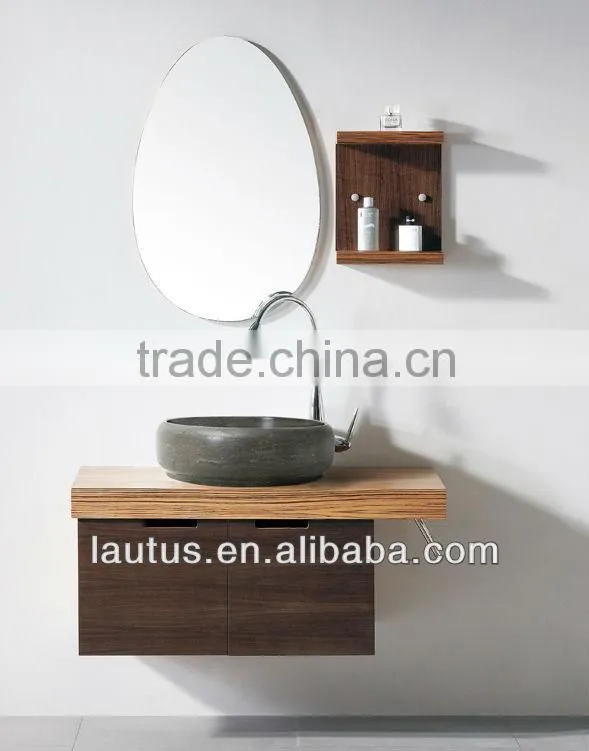 Double Sink Bathroom Vanity Unit Tith Marble Top